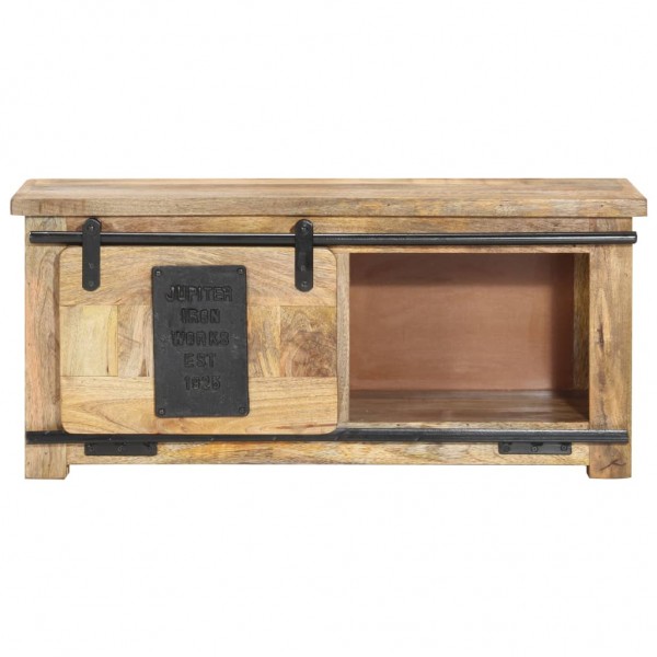 Mueble para TV madera maciza de mango 90x35x40 cm M 4