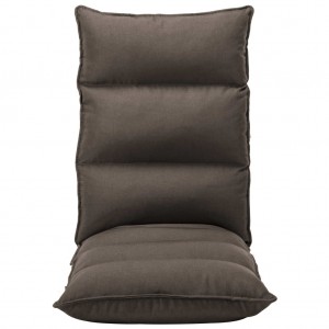 Tumbona de suelo plegable de tela gris taupe H
