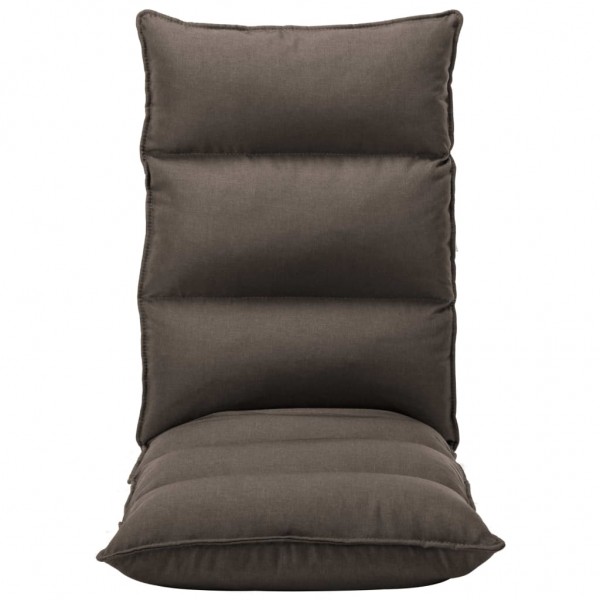 Tumbona de suelo plegable de tela gris taupe M 2