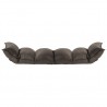 Tumbona de suelo plegable de tela gris taupe 5