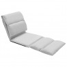 Tumbona de suelo plegable microfibra gris claro 2