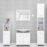Conjunto de muebles de baño madera contrachapada blanco 1