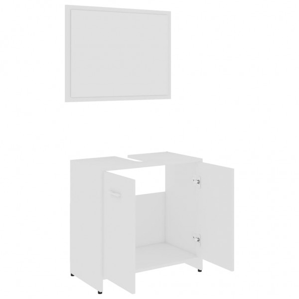 Conjunto de muebles de baño madera contrachapada blanco M 5