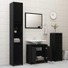 Conjunto de muebles de baño madera contrachapada negro 5