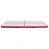 Esterilla inflable de gimnasia con bomba PVC rosa 500x100x15 cm 4