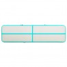 Esterilla inflable de gimnasia y bomba PVC verde 600x100x15 cm 5