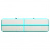 Esterilla inflable de gimnasia y bomba PVC verde 700x100x20 cm 5