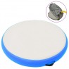 Esterilla inflable de gimnasia y bomba PVC azul 100x100x10 cm 1