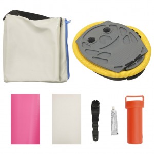 Esterilla inflable de gimnasia y bomba PVC rosa 100x100x15 cm H