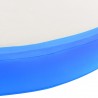 Tapete de ginástica inflável e bomba PVC azul 100x100x15 cm 5