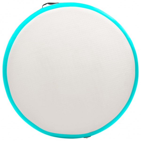 Esterilla inflable de gimnasia y bomba PVC verde 100x100x15 cm M 4