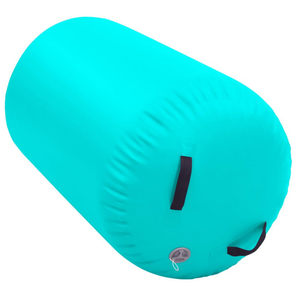 Rolo de ginástica/yoga insuflável com bomba 100x60 cm PVC verde M 4