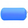 Rollo hinchable de gimnasia con bomba PVC azul 120x75 cm 3