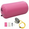 Rolo de ginástica/yoga insuflável com bomba 120x90 cm PVC rosa 1