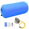 Rollo inflable de gimnasia con bomba PVC azul 120x90 cm 1