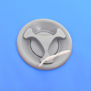 Rollo inflable de gimnasia con bomba PVC azul 120x90 cm H