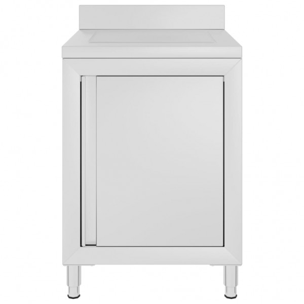 Armario de cocina comercial con escurridor de acero inoxidable M 2