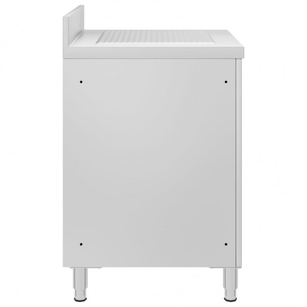 Armario de cocina comercial con escurridor de acero inoxidable M 3