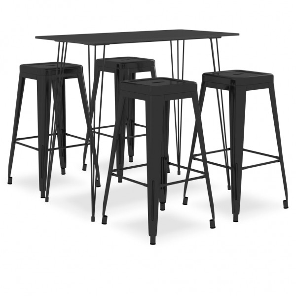 5 pcs conjunto de bar preto D