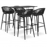 5 pcs conjunto de bar preto 1