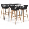 5 pcs conjunto de bar preto 1