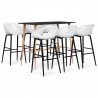 7 pcs conjunto de bar preto e branco 1