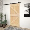 Puerta corredera con herrajes madera maciza de pino 80x210 cm 1