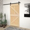 Puerta corredera con herrajes madera maciza de pino 80x210 cm 1