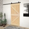Puerta corredera con herrajes madera maciza de pino 90x210 cm 1