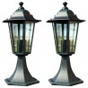 Lámpara de jardín 2 uds aluminio verde oscuro/negro 1