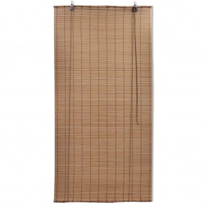 Estores de rolo 2 pcs 150 x 220 cm bambu castanho H