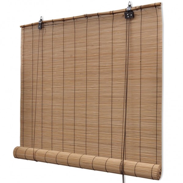Estores de rolo 2 pcs 150 x 220 cm bambu castanho M 3