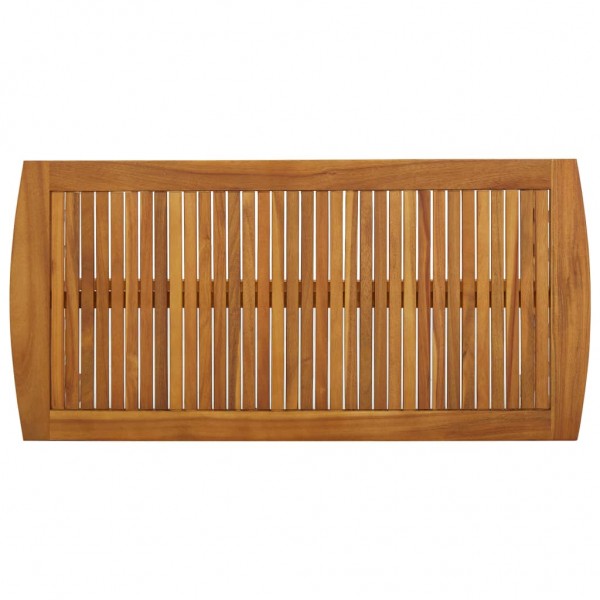 Mesa de centro de madera maciza de acacia 102x50x43 cm M 4