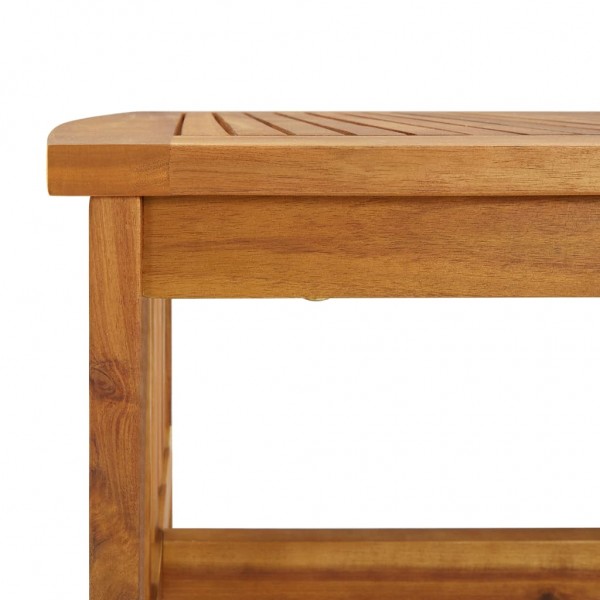 Mesa de centro de madera maciza de acacia 102x50x43 cm M 5