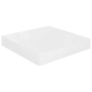 Prateleira parede suspensa 23x23.5x3.8 cm MDF branco brilhante H