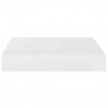 Estante flotante de pared blanco brillante MDF 23x23.5x3.8 cm 5