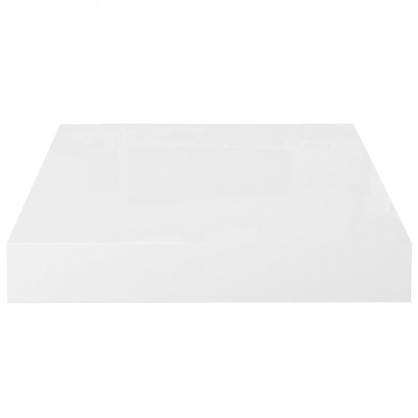 Estante flotante de pared 2 uds MDF blanco brillo 23x23.5x3.8cm M 5