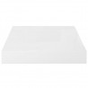 Estante flotante de pared 2 uds MDF blanco brillo 23x23.5x3.8cm 5