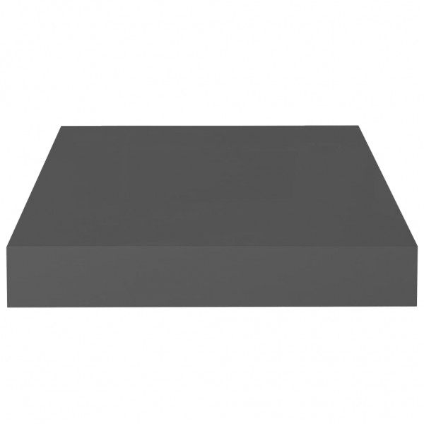 Estante flotante de pared MDF gris brillo 23x23.5x3.8 cm M 4