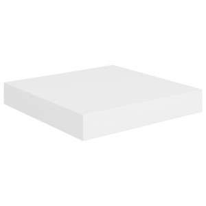 Estante flotante de pared MDF blanco 23x23.5x3.8 cm H