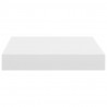 Estante flotante de pared MDF blanco 23x23.5x3.8 cm 5