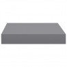 Estante flotante de pared MDF gris 23x23.5x3.8 cm 5