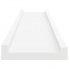 Unidade de prateleiras com rebordo 2 pcs 60x9x3 cm MDF branco 5