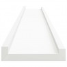 Unidade de prateleiras com rebordo 2 pcs 80x9x3 cm MDF branco 5