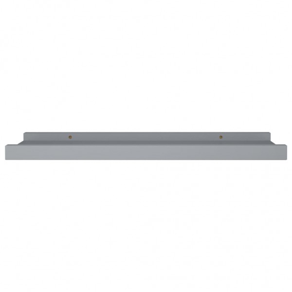 Unidade de prateleiras com rebordo 2 pcs 40x9x3 cm MDF cinzento M 4