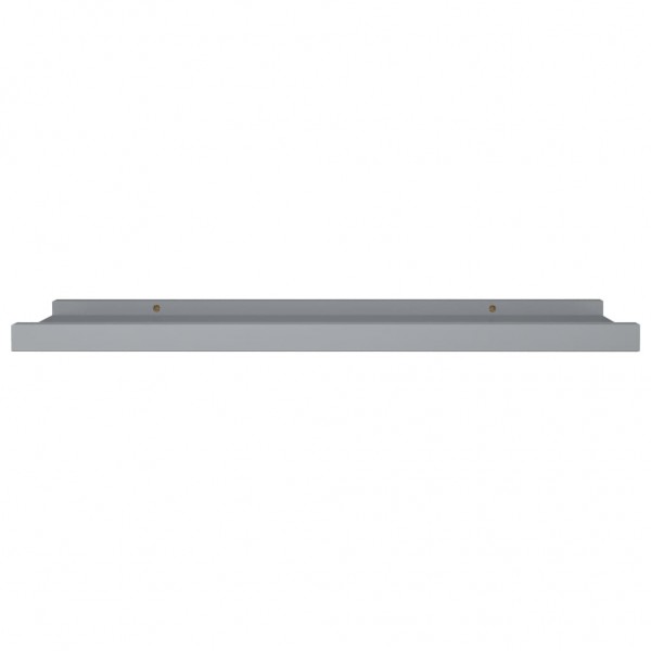 Unidade de prateleiras com rebordo 2 pcs 60x9x3 cm MDF cinzento M 4