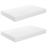 Prateleiras de parede suspensas 2 pcs 40x23x3.8cm MDF branco 2