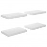 Estante flotante de pared 4 uds MDF blanco brillo 40x23x3.8 cm 2
