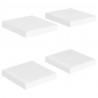 Prateleiras de parede suspensas 4 pcs 23x23.5x3.8cm MDF branco 2