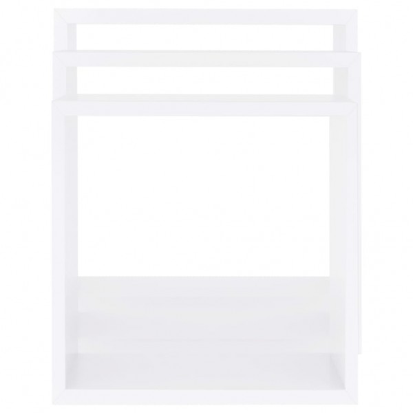 Estantes cubo de pared 3 unidades MDF blanco M 5
